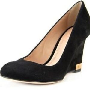 Tory Burch Black Suede Astoria High Wedge